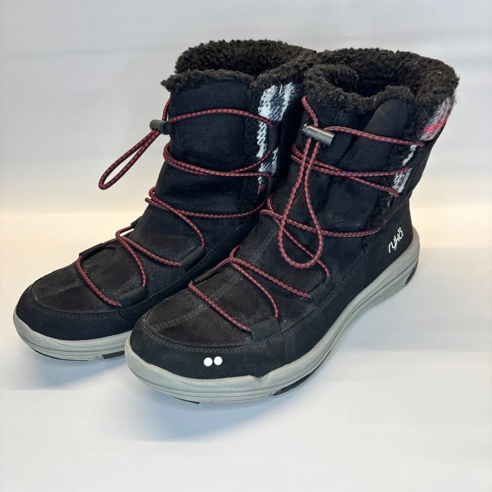 Ryka Alyssa Black Waterproof Winter Snow Boots Womens‎ Size 8M